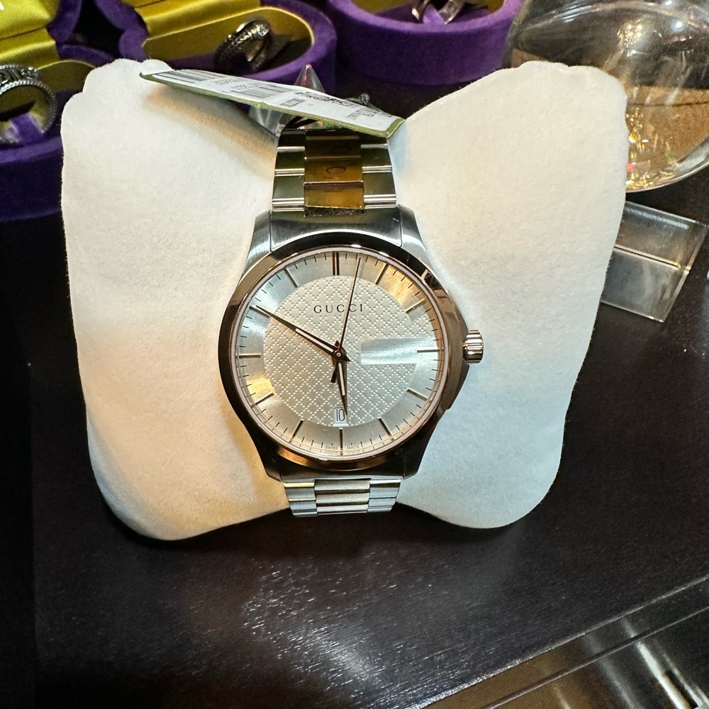 Gucci G-Timeless Quartz Silver Dial Stainless Steel Watch - Picture 2 of 7